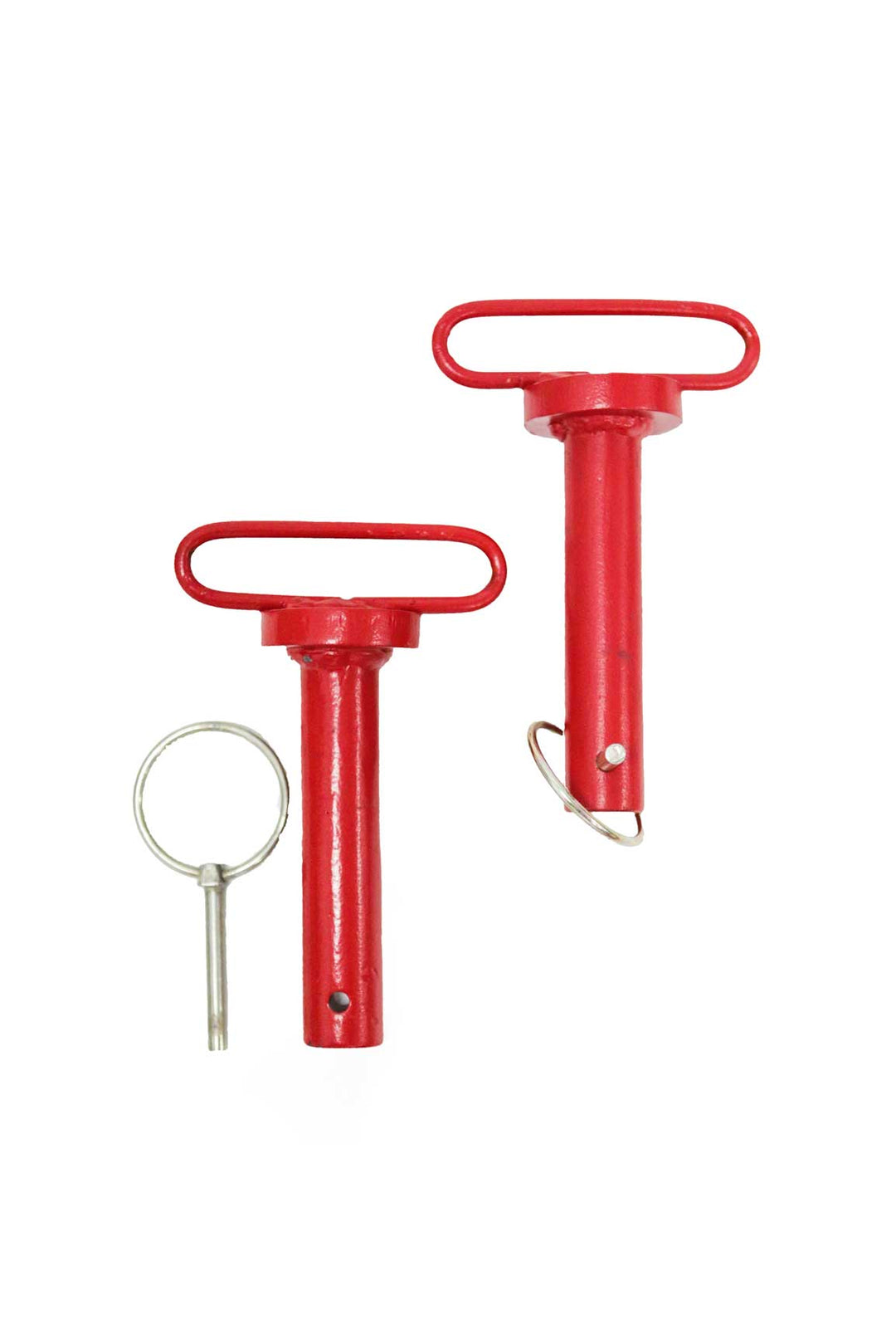Red lock in pins for mono lift rack attachment