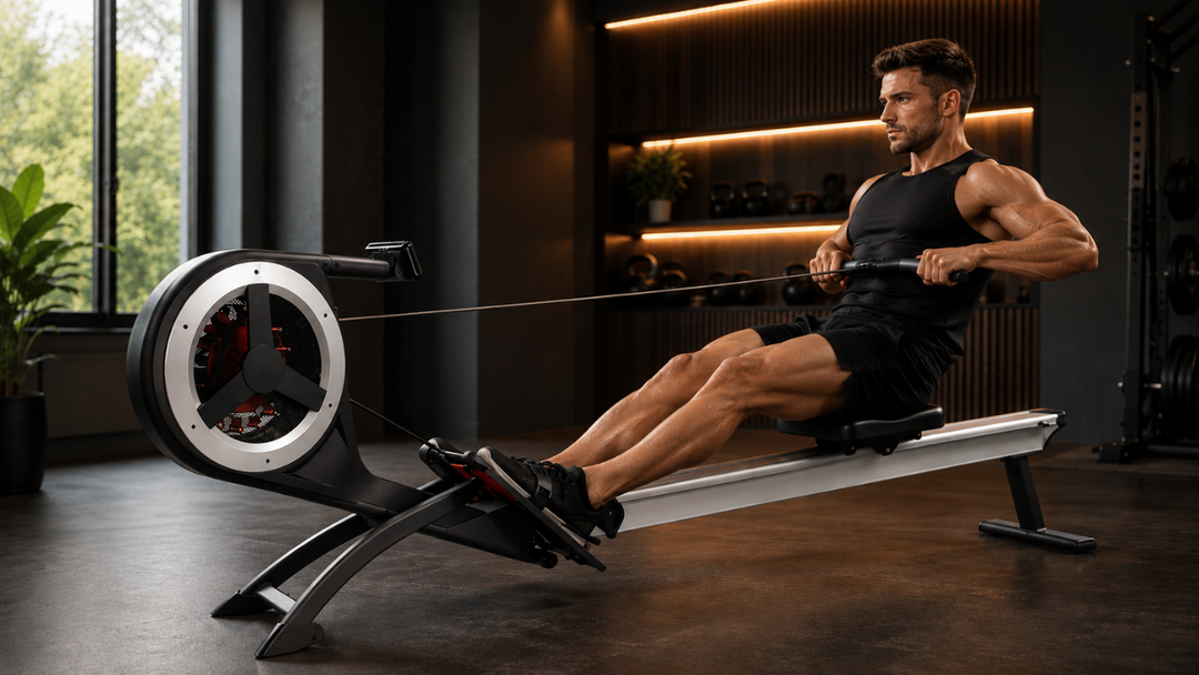 rowing machine full body workout in home gym