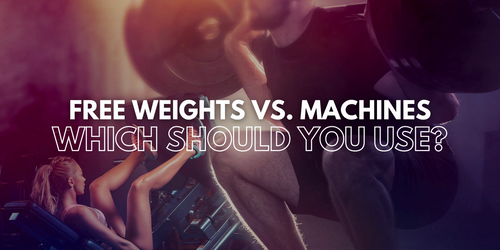 comparison of free weights and gym machines with barbell squat and leg press exercise