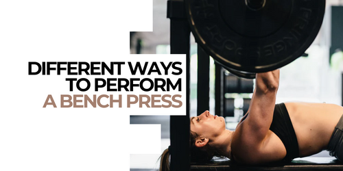 Female athlete doing bench press exercise for chest, shoulders and triceps strength
