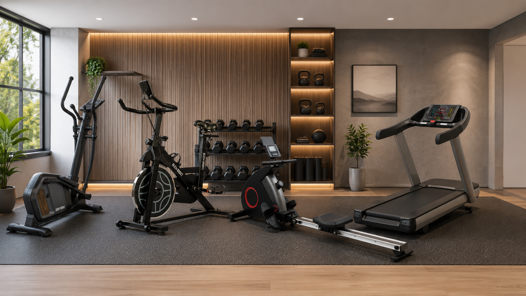 home gym cardio equipment setup for weekly cardio workouts