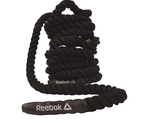 Reebok Battle Rope 18 ft, Size: One size, Black