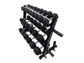 BodyIron® Hex Dumbbell Set 2kg–30kg + Dumbbell Rack