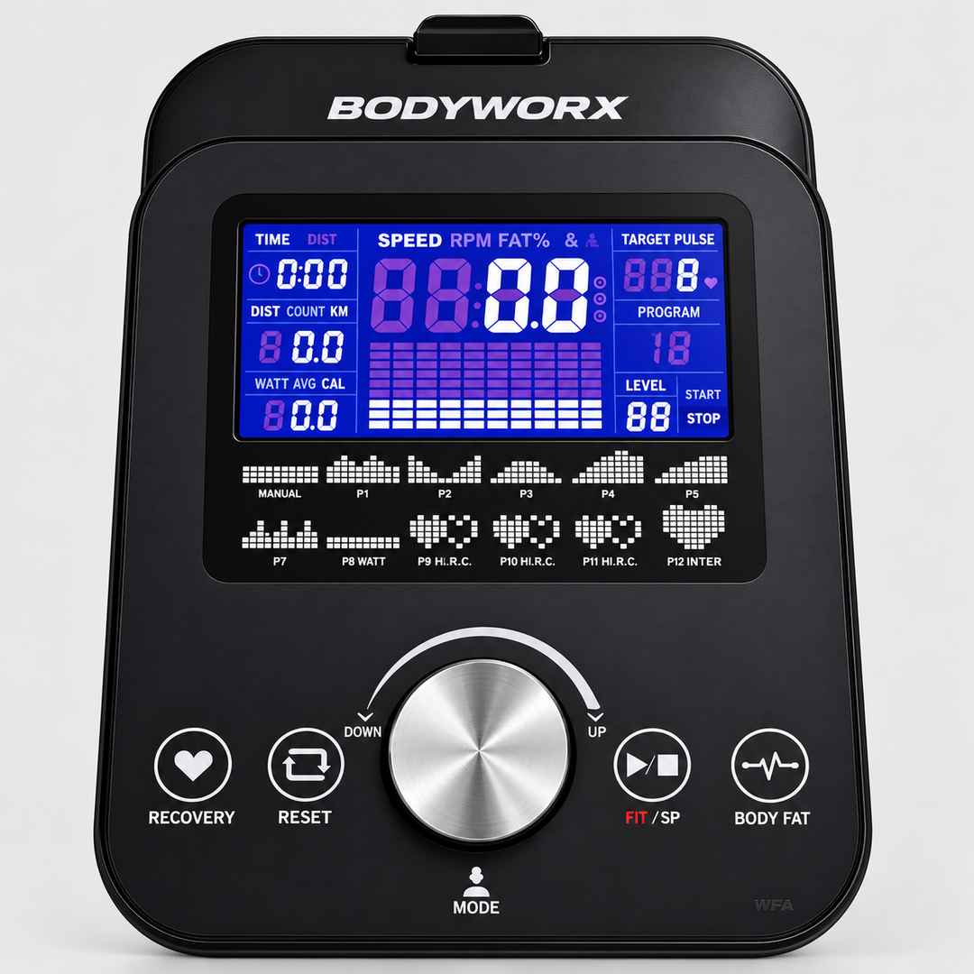 BodyWorx ABX510BT Programmable Exercise Bike – 32 Level Auto Tension