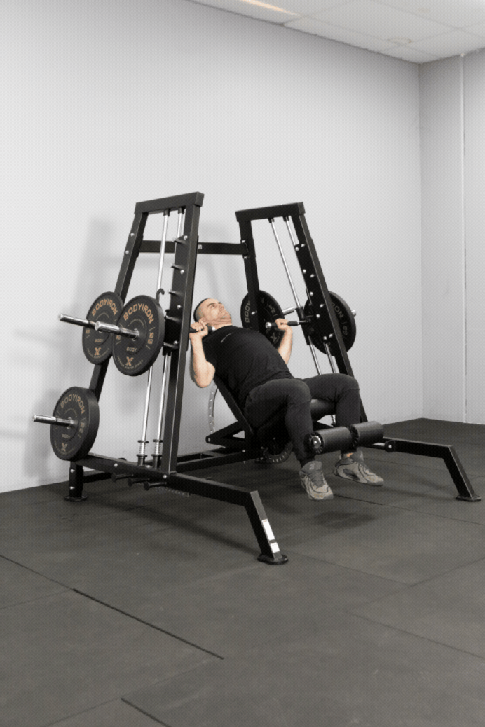 Bodyiron®  Commercial Power Smith Machine Dual System Bench Press