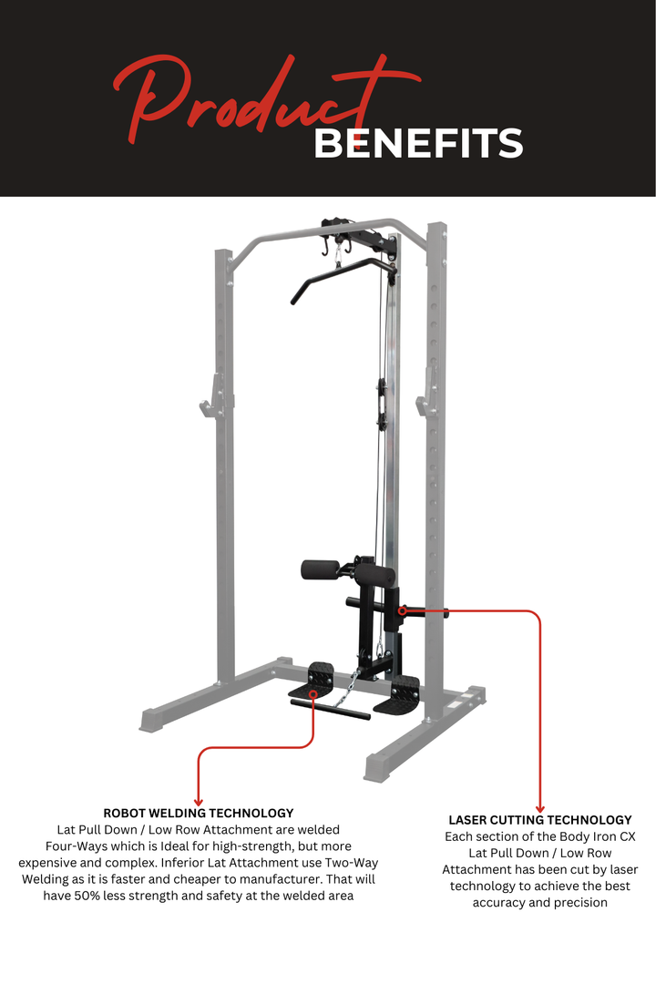 Body Iron CX Lat Pull Down / Low Row Attachment