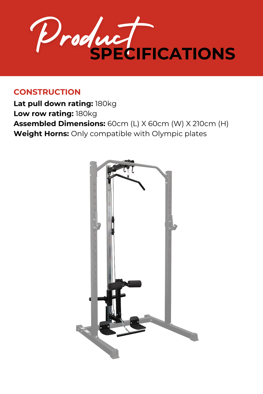 Body Iron CX Lat Pull Down / Low Row Attachment