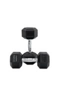 12.5kg BodyIron® Commercial Rubber Hex Dumbbell Pair