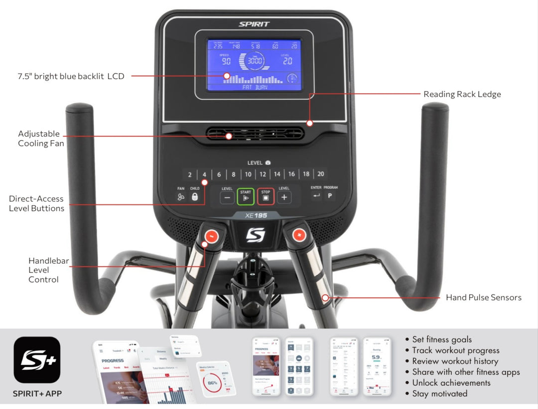 Spirit Elliptical Cross Trainer SXE195V2