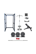 BodyIron® CX88 Power Rack Elite Set + 110kg Olympic Barbell & Bumper Plate Set