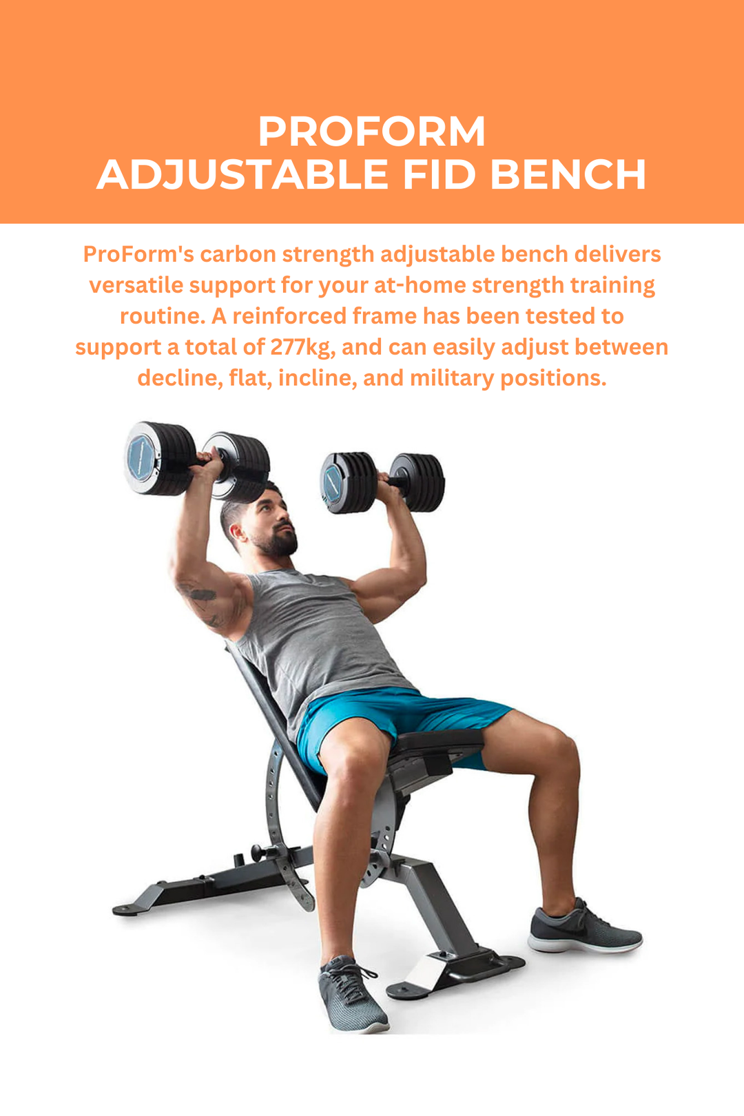 Proform Bench Set Proform Adjustable FID Bench – World Fitness