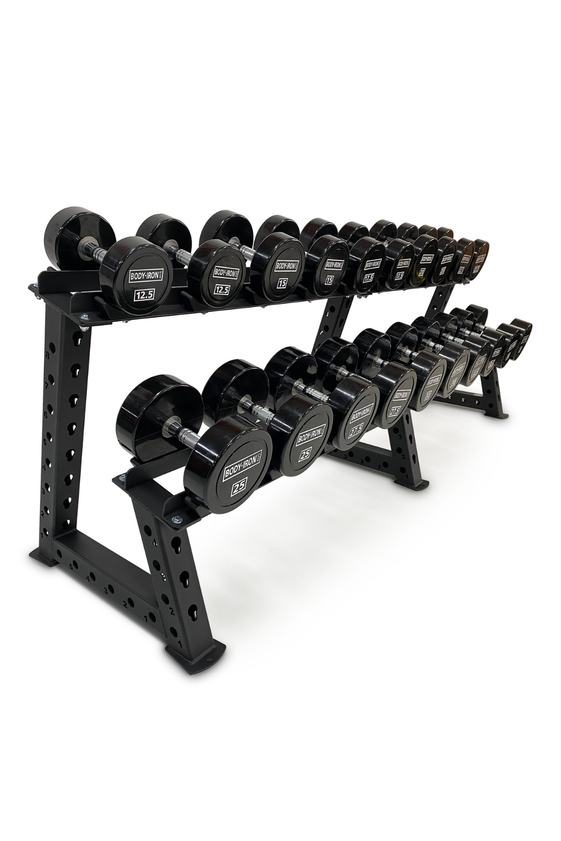 475kg Rubber Dumbbell Set + Rack Option – World Fitness