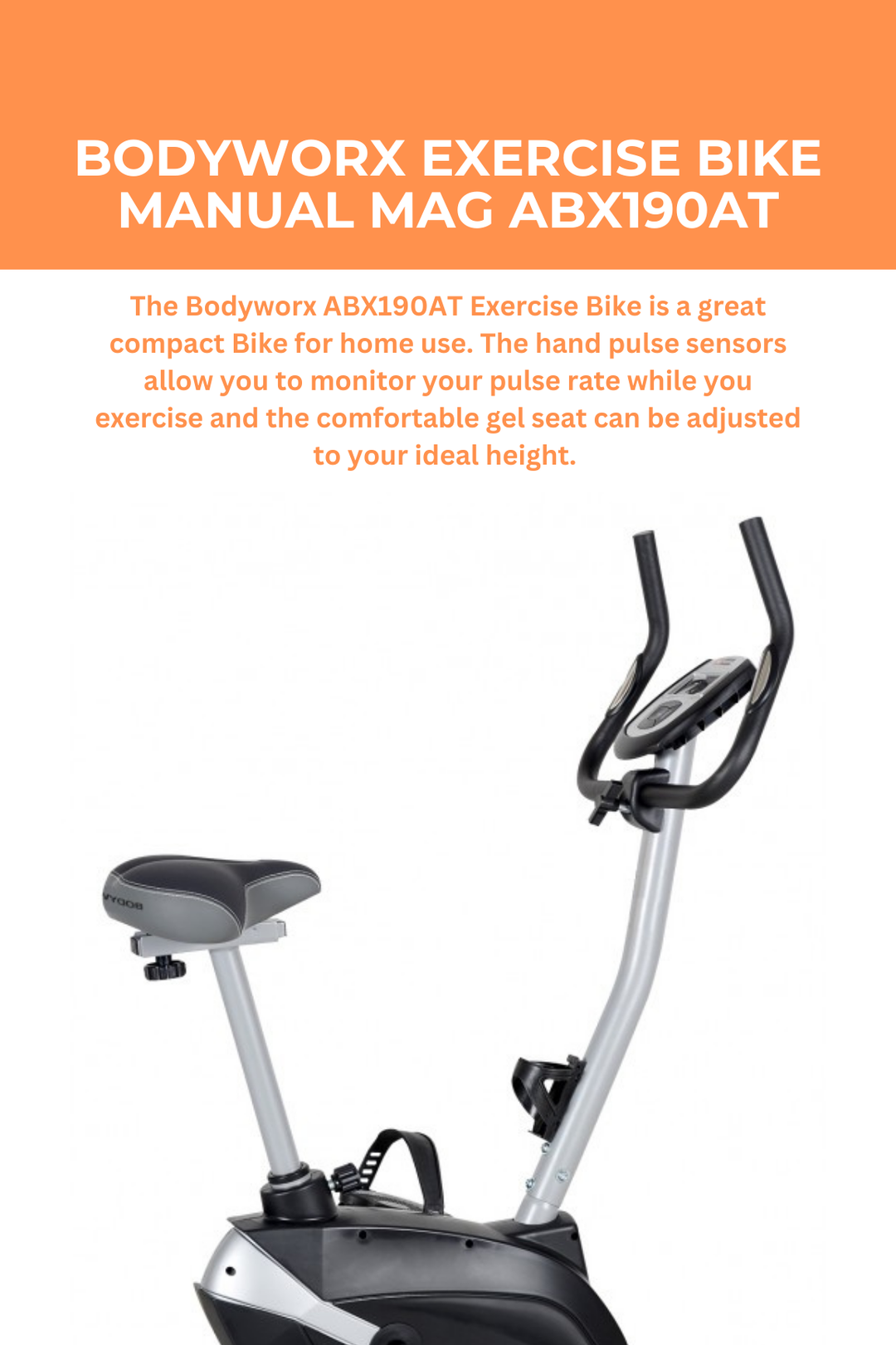 Bodyworx Exercise Bike Manual Mag ABX190AT