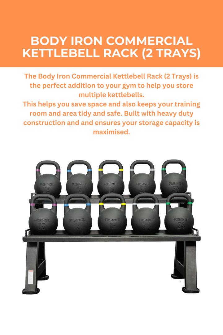 Body Iron Commercial Kettlebell Rack (2 Trays)