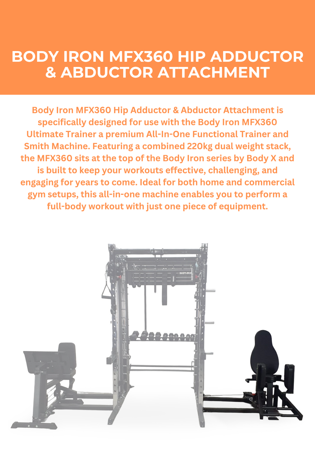 Body Iron MFX360 Hip Adductor & Abductor Attachment