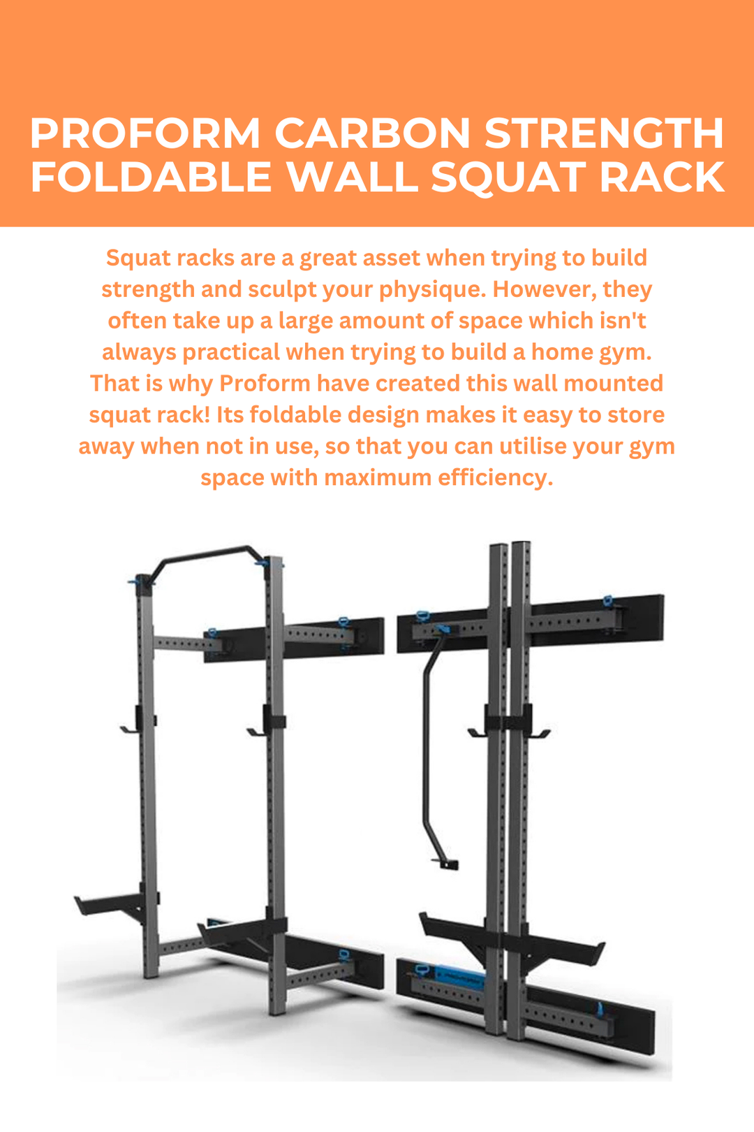 ProForm Carbon Strength Foldable Wall Squat Rack – World Fitness