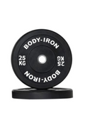 BodyIron® 25Kg Pro Bumper Plate Black Pair