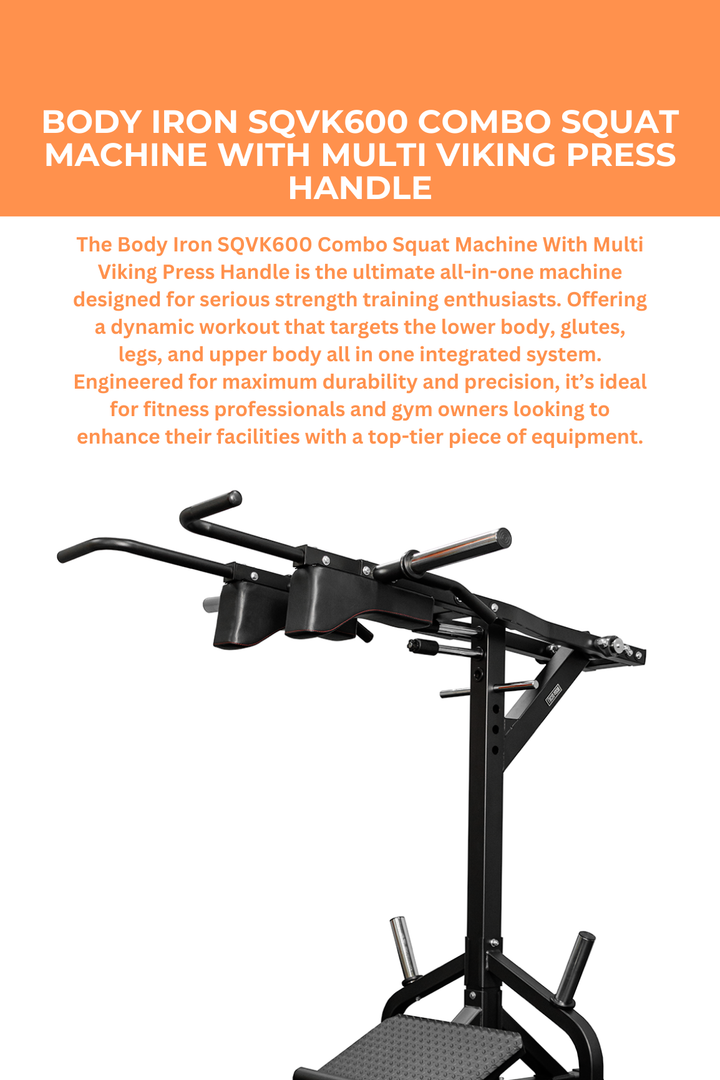 Body Iron SQVK600 Combo Squat Machine With Multi Viking Press Handle