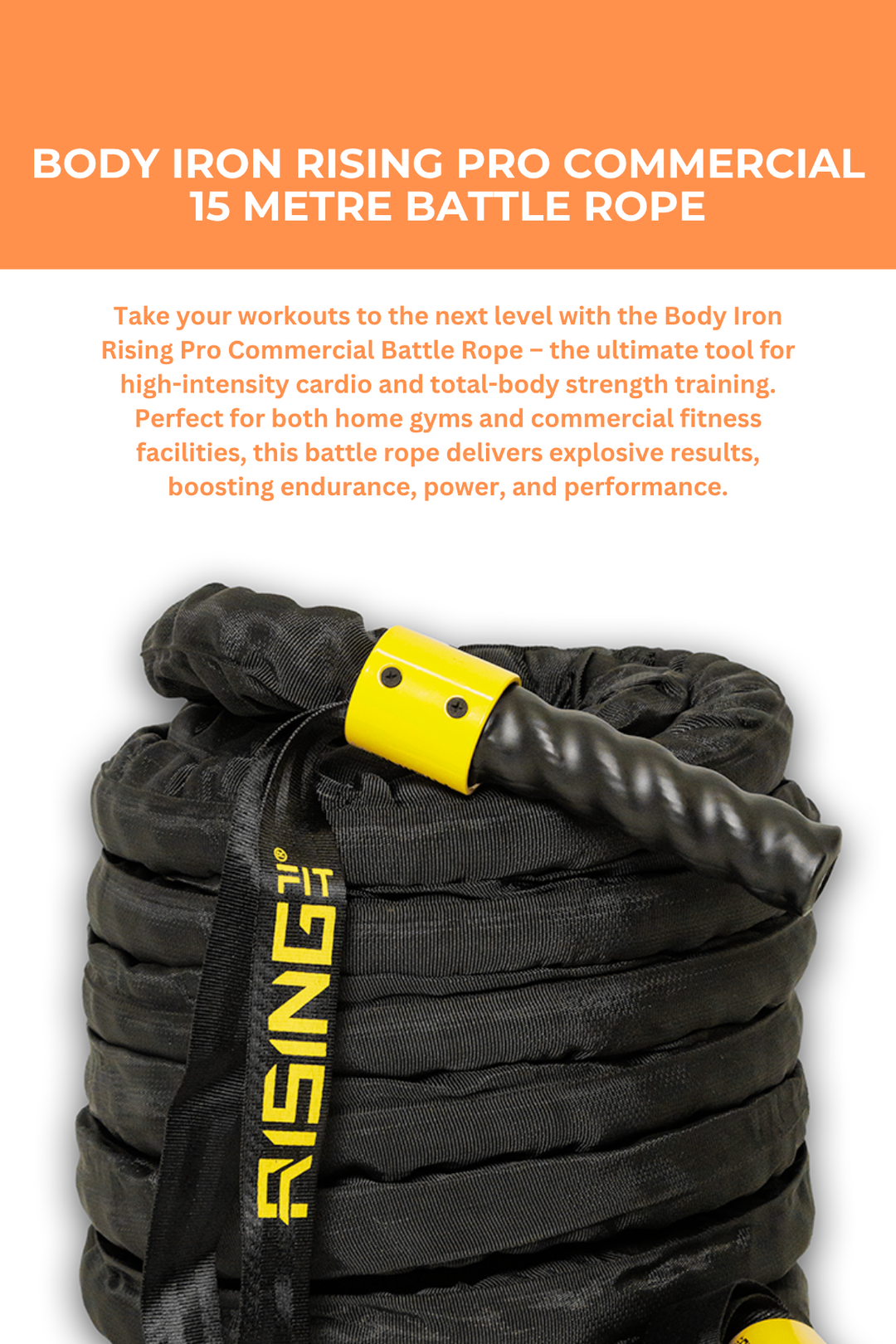 Body Iron Rising Pro Commercial 15 Metre Battle Rope