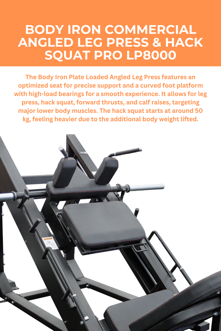 Body Iron Commercial Angled Leg Press & Hack Squat Pro LP8000