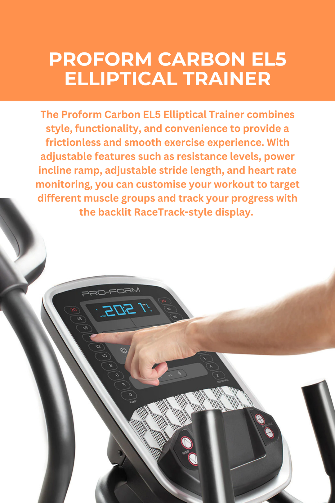 Proform Carbon EL5 Elliptical Trainer – World Fitness