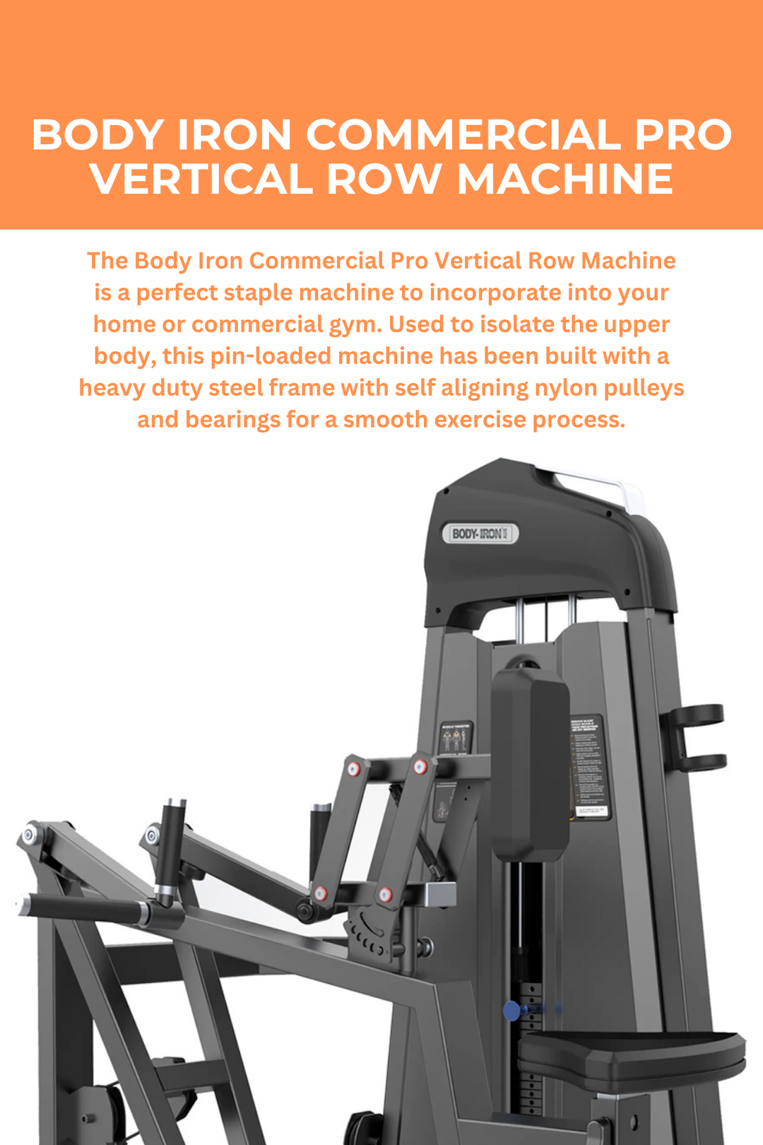 Commercial Machine Rows Body Iron Commercial Pro Vertical Row Machine – World Fitness