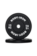 BodyIron® 15kg Pro Bumper Plate Black Pair