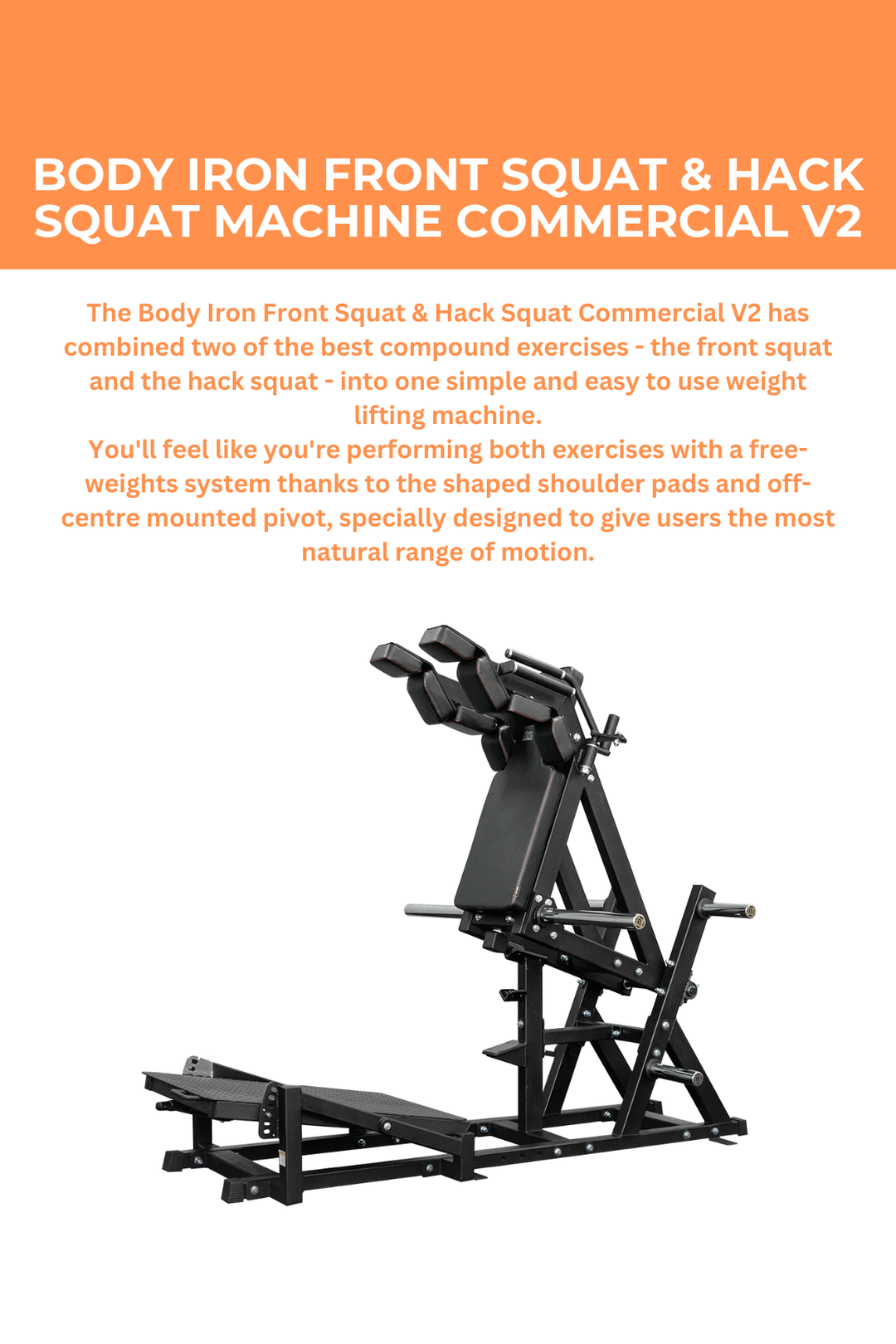 Body Iron Front Squat & Hack Squat Machine Commercial V2