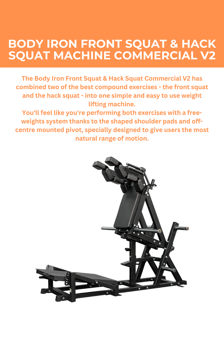 Body Iron Front Squat & Hack Squat Machine Commercial V2