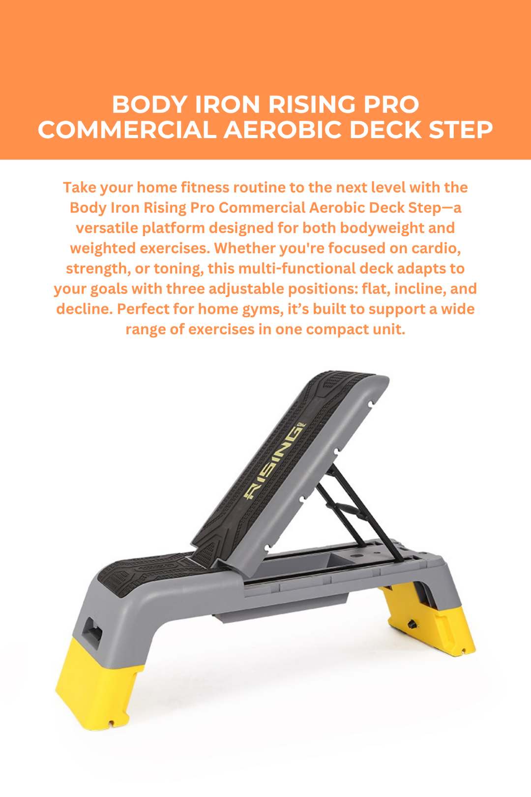 Body Iron Rising Pro Commercial Aerobic Deck Step