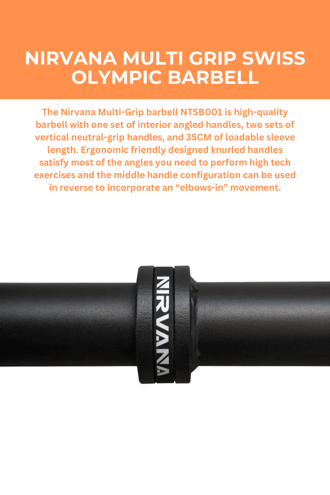 Nirvana Multi Grip Swiss Olympic Barbell