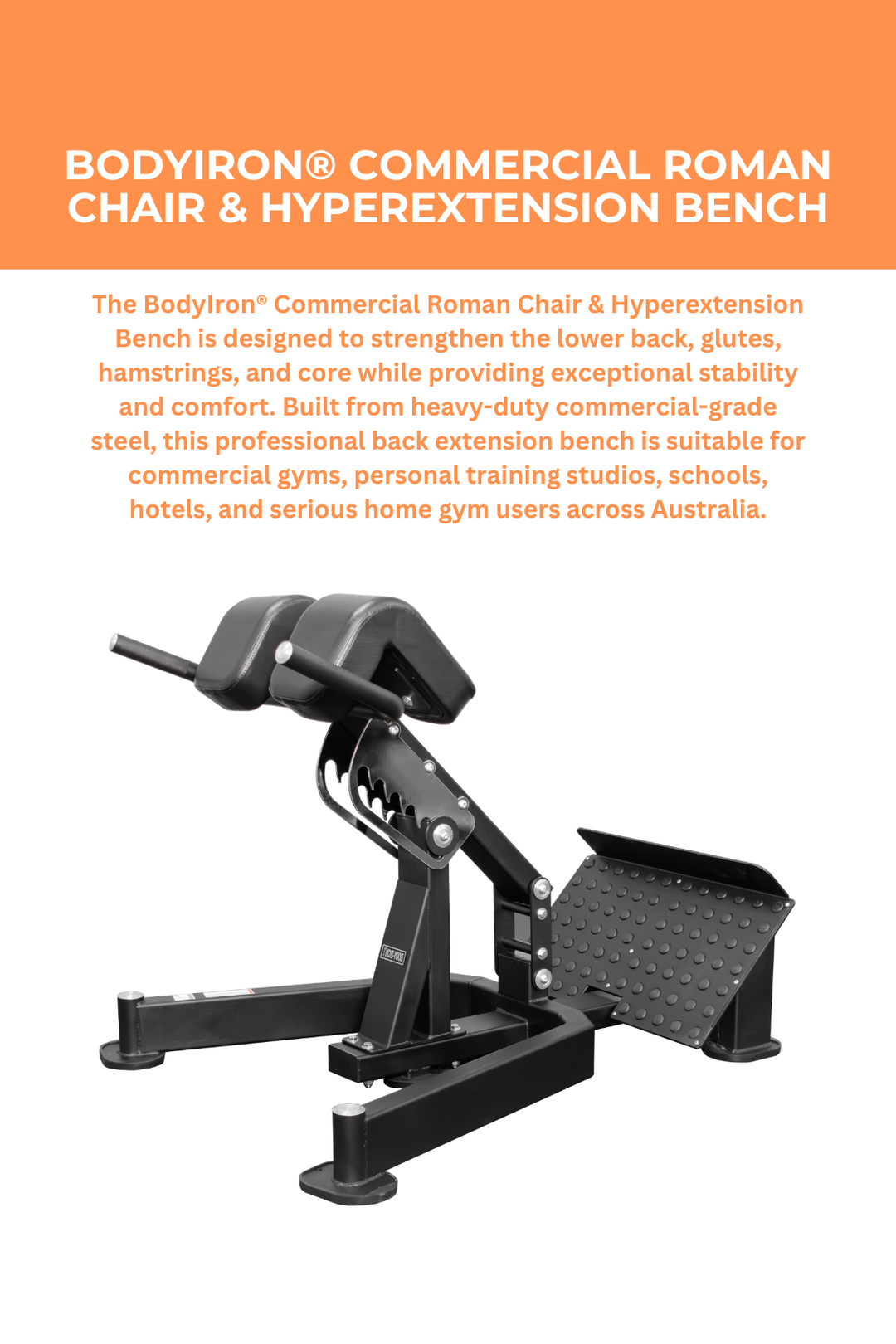 BodyIron® Commercial Roman Chair & Hyperextension Bench