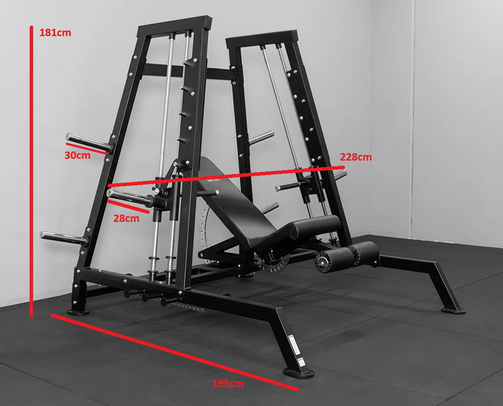 Bodyiron®  Commercial Power Smith Machine Dual System Bench Press