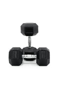 25kg BodyIron® Commercial Rubber Hex Dumbbell Pair