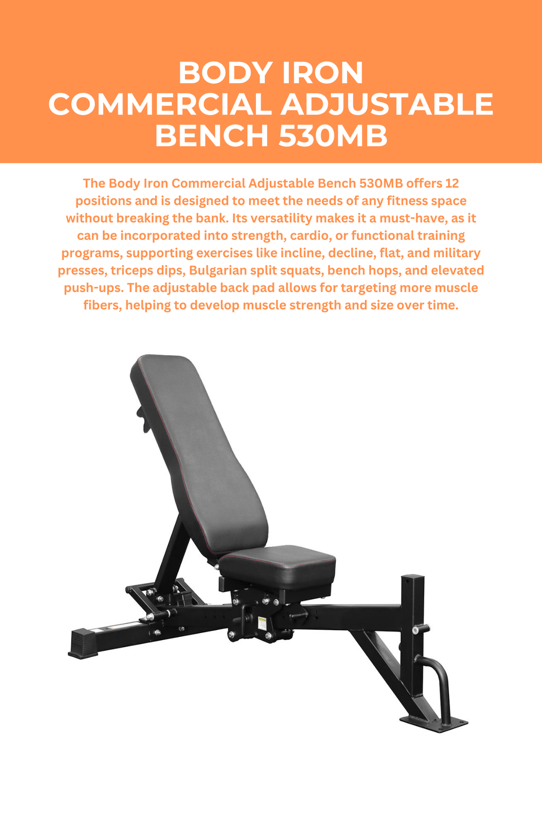 Body Iron Commercial Adjustable Bench 530MB