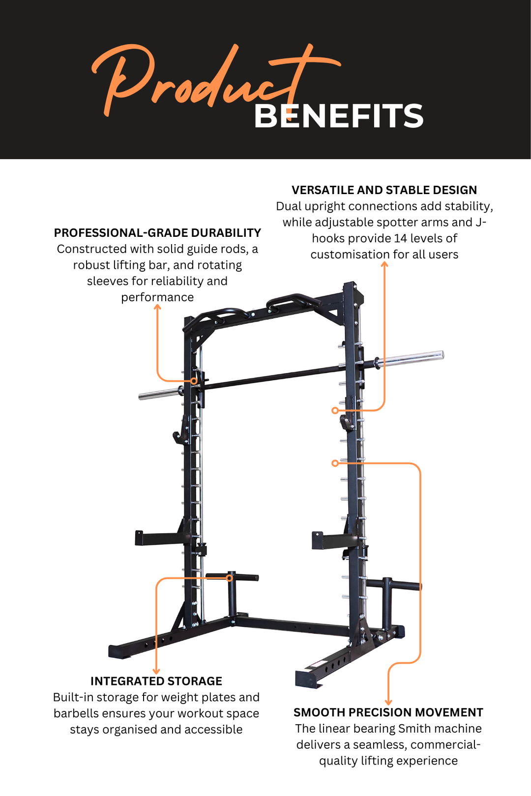 Body Iron Smith Machine Half Rack