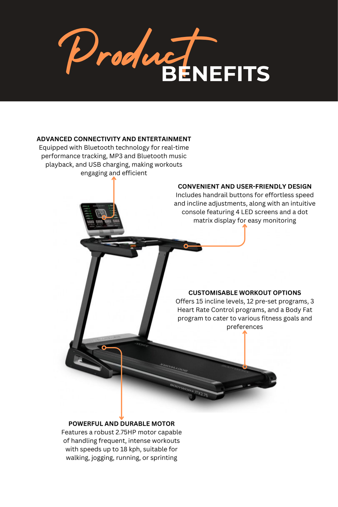 Bodyworx JTX2.75 Treadmill