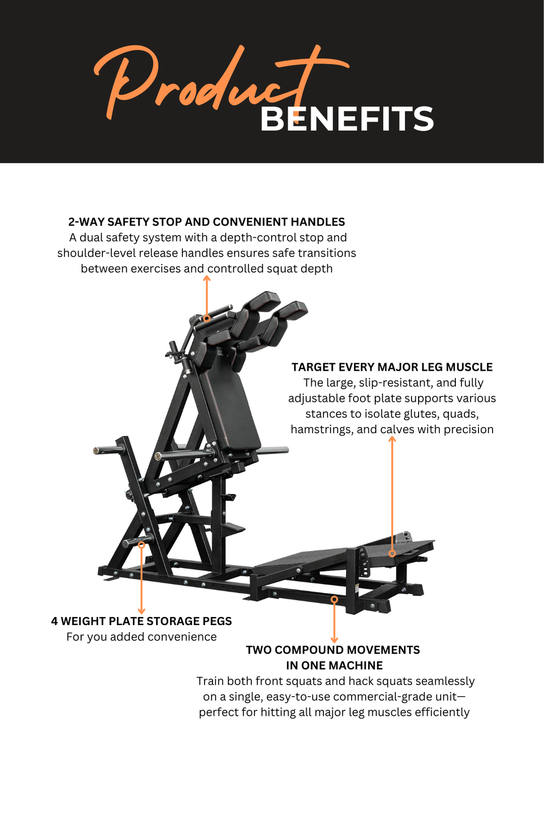 Body Iron Front Squat & Hack Squat Machine Commercial V2