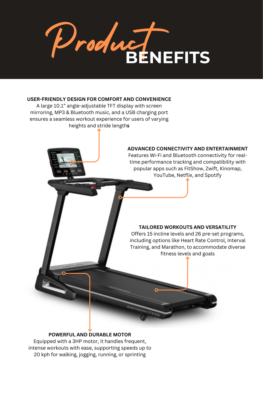 Bodyworx JTX3 Treadmill