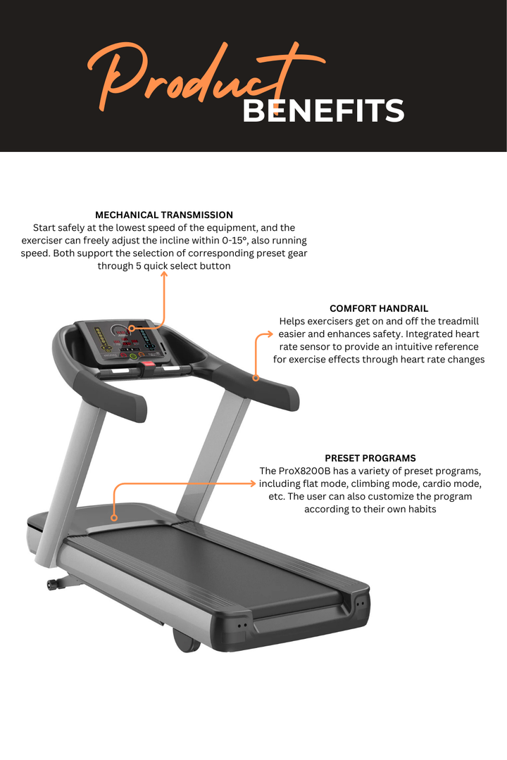 Body Iron Commercial Pro Treadmill PRX8200B