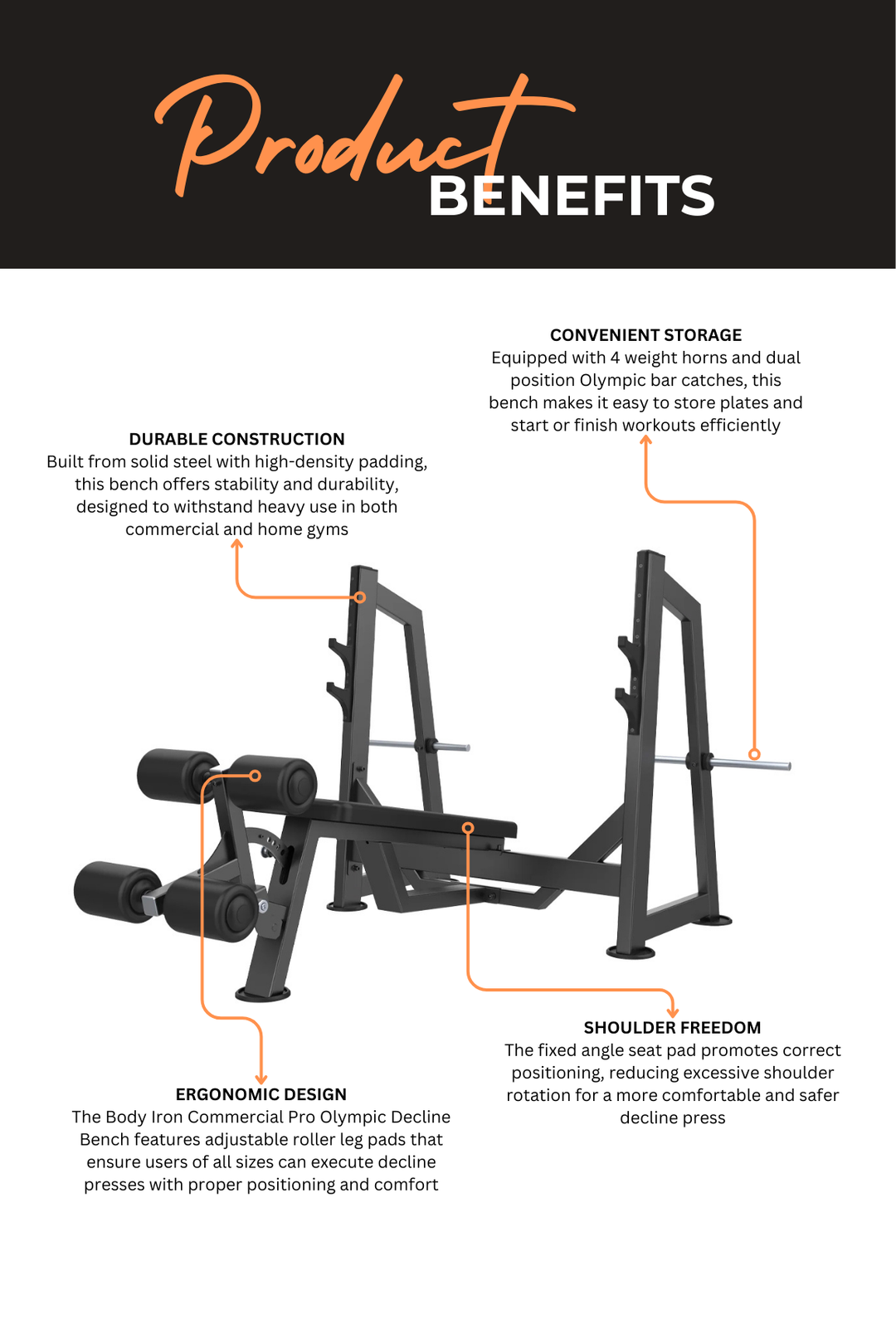 Body Iron Commercial Pro Olympic Decline Bench Press