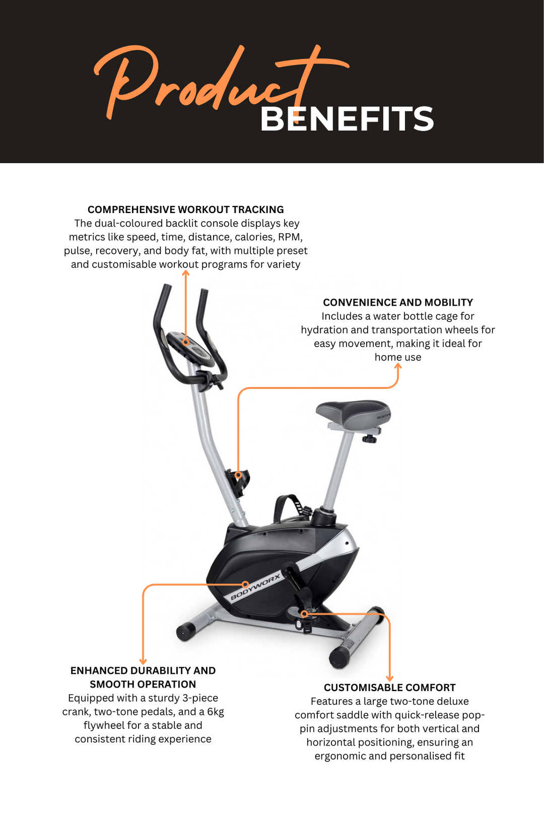 Bodyworx Exercise Bike Manual Mag ABX190AT