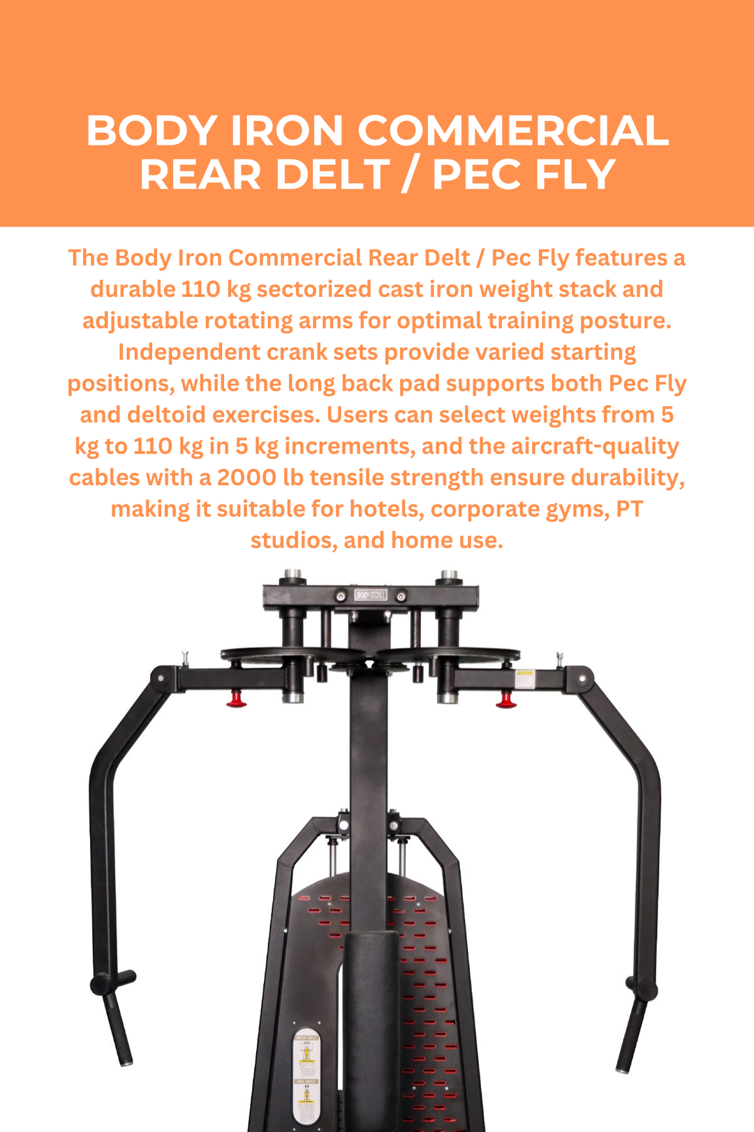 Body Iron Commercial Rear Delt / Pec Fly