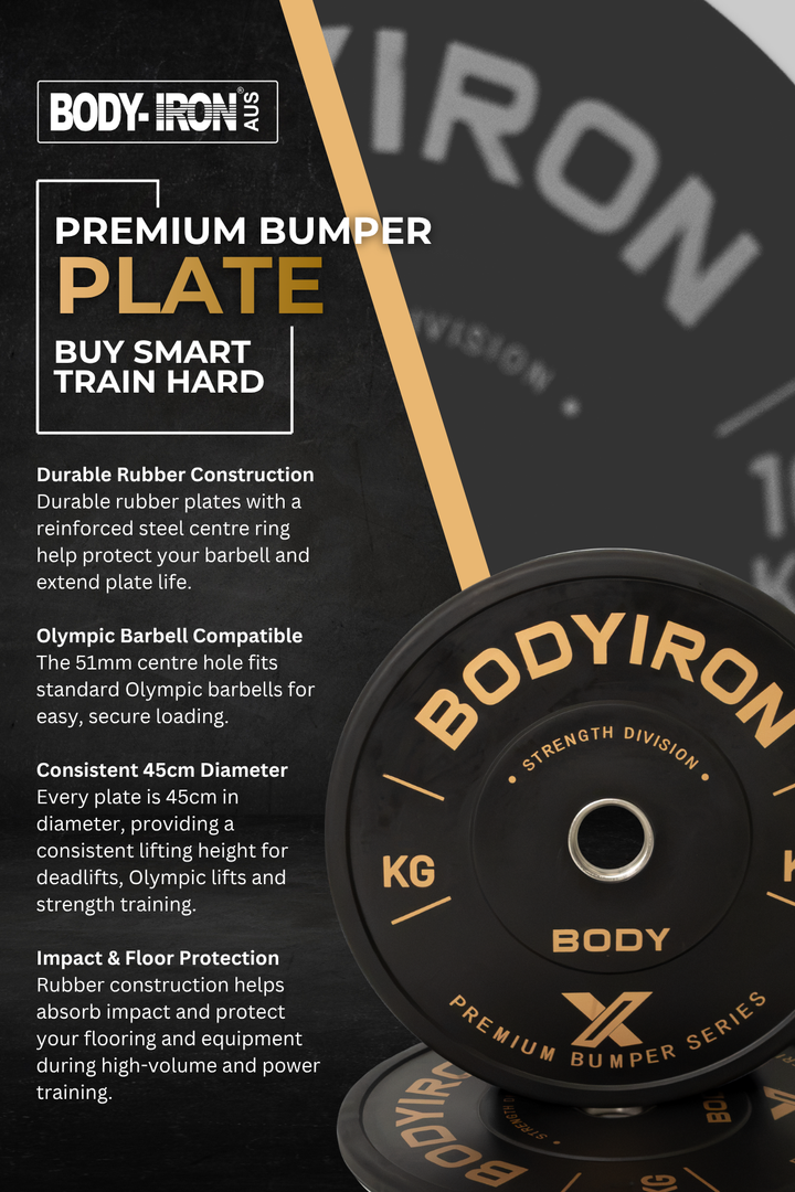BodyIron® X 10kg Premium Bumper Plate Pair
