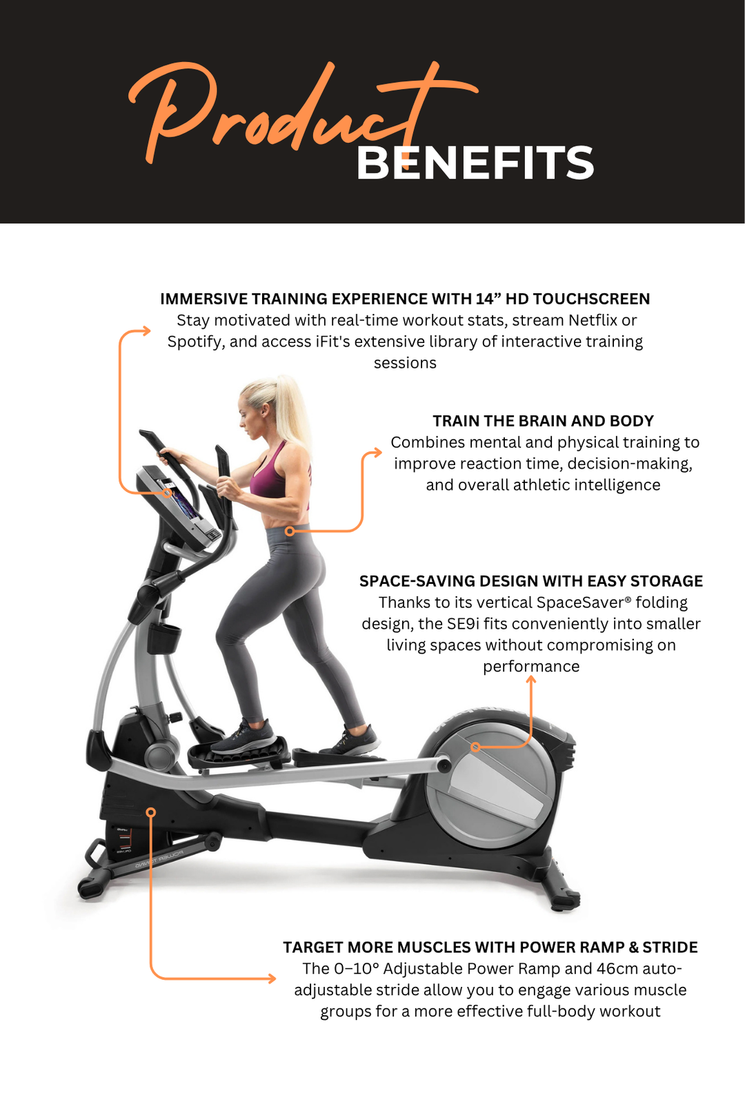 NordicTrack SE9i Elliptical Cross Trainer – World Fitness