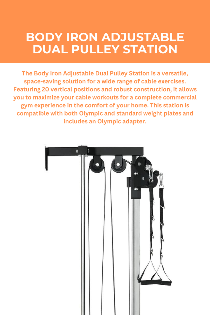 Body Iron Adjustable Dual Pulley Station