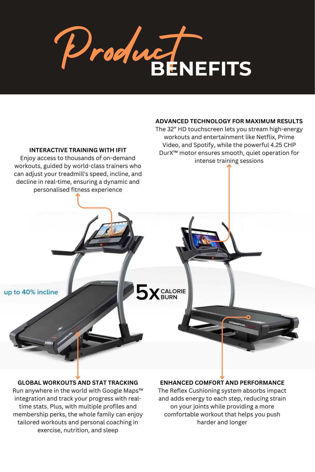 NordicTrack X32i Incline Trainer Treadmill Commercial