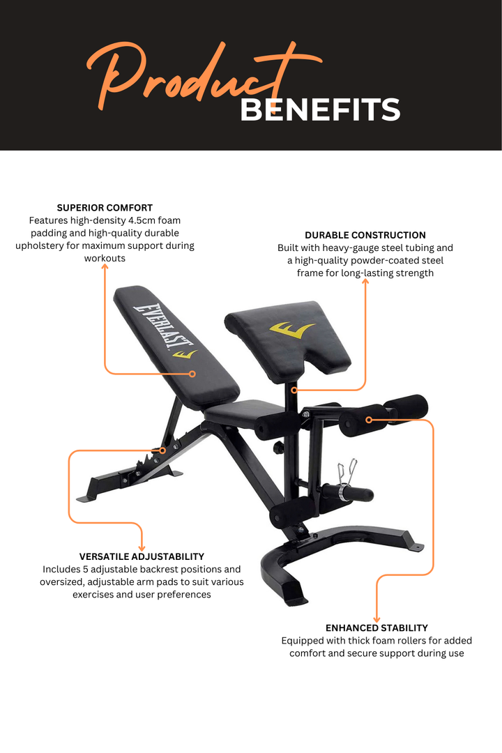 Everlast Preacher Curl Utility Bench