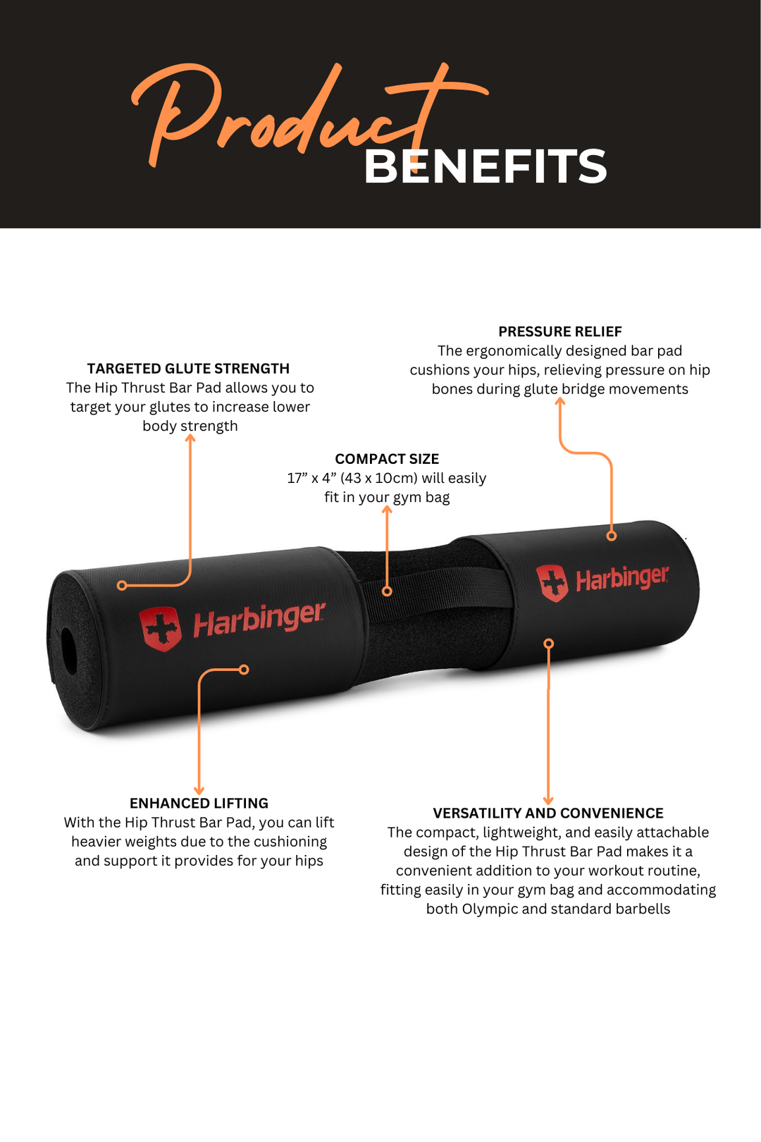 Harbinger Hip Thrust Bar Pad