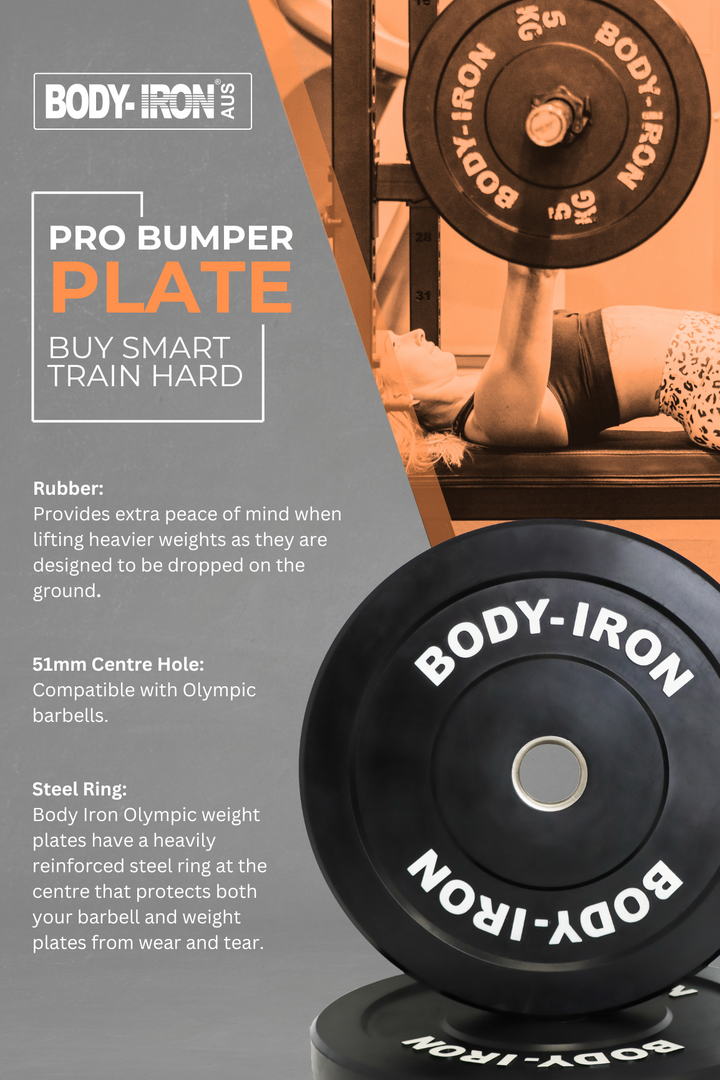 Body Iron 5kg Pro Bumper Plate Black Pair